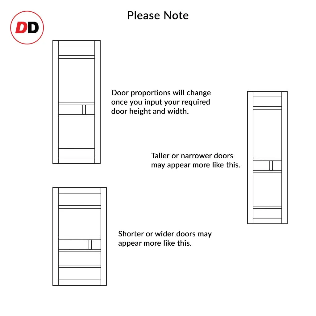 Bespoke Handmade Eco-Urban® Sheffield 5 Pane Double Absolute Evokit Pocket Door DD6312G - Clear Glass - Colour Options