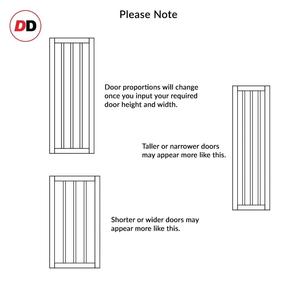 Bespoke Handmade Eco-Urban® Sintra 4 Pane Double Absolute Evokit Pocket Door DD6428G Clear Glass - Colour Options