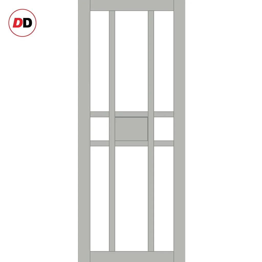 Bespoke Handmade Eco-Urban® Tromso 8 Pane 1 Panel Double Absolute Evokit Pocket Door DD6402SG Frosted Glass - Colour Options