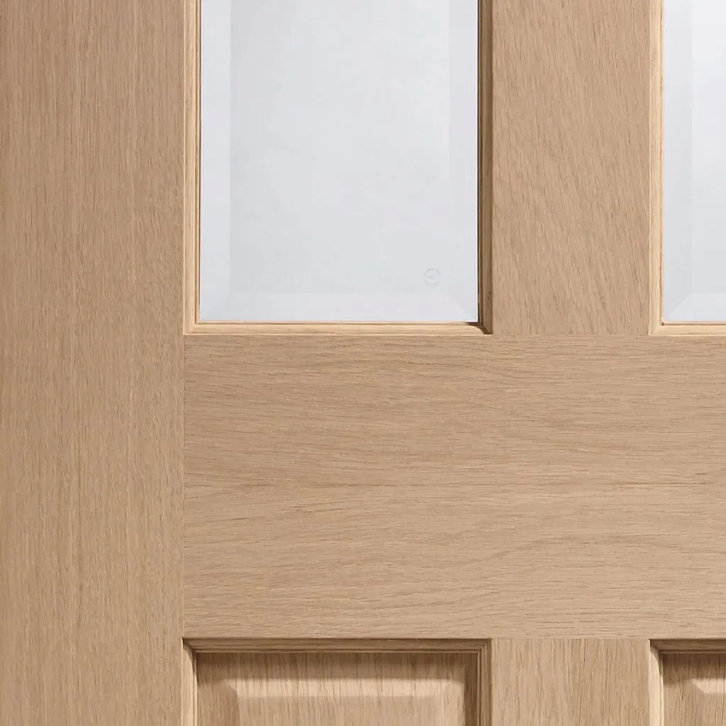 Bespoke Malton Oak Glazed Double Pocket Door - No Raised Mouldings