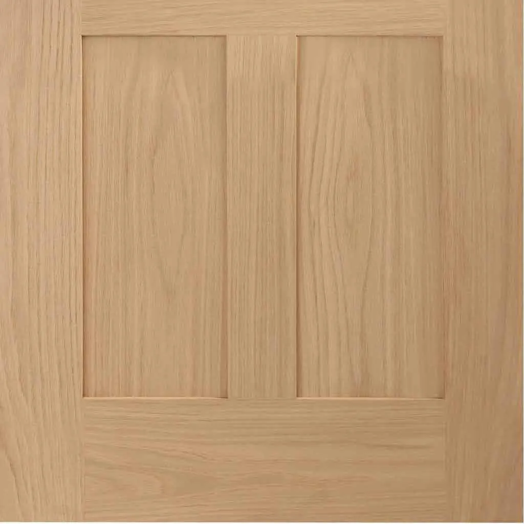 Bespoke Malton Oak Shaker 2L Glazed 2 Door Maximal Wardrobe and Frame Kit