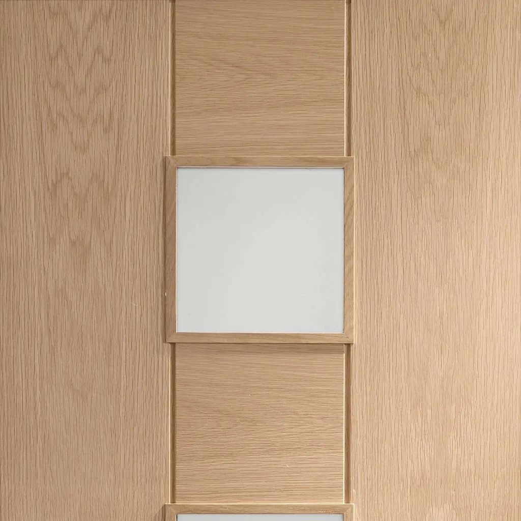 Bespoke Messina Oak Glazed Single Pocket Door