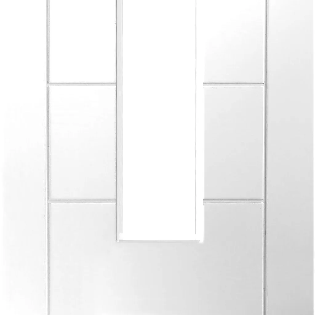 Bespoke Palermo 1L Glazed 2 Door Maximal Wardrobe and Frame Kit - White Primed - White Primed