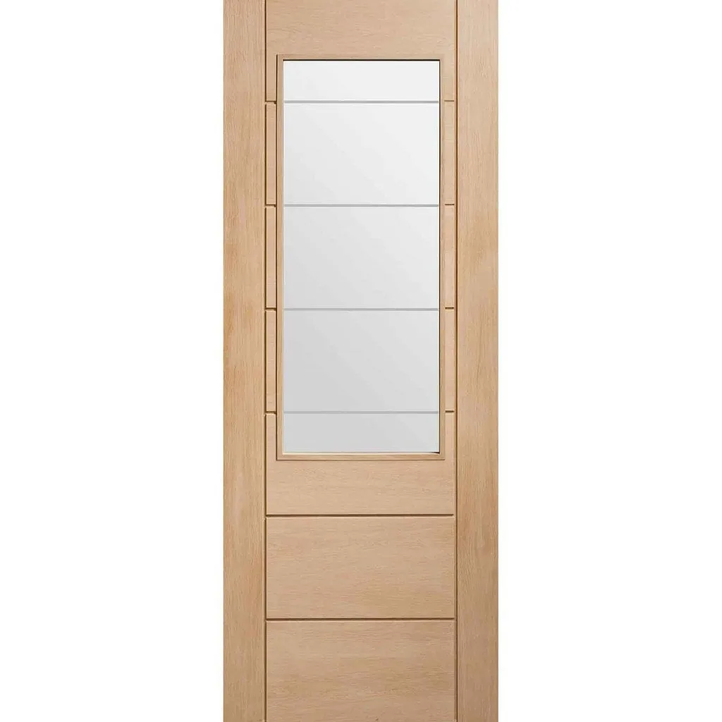 Bespoke Palermo Oak 2XG Glazed 3 Door Maximal Wardrobe and Frame Kit