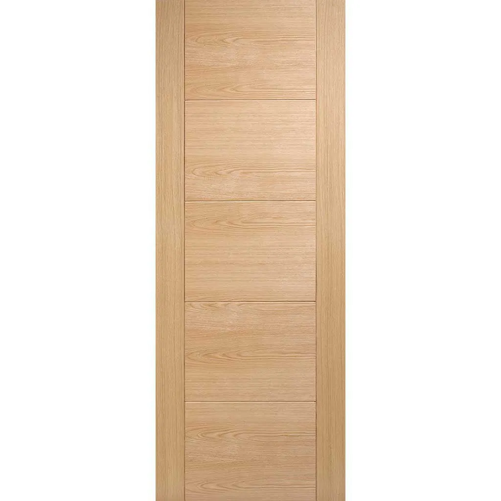 Bespoke Pass-Easi Vancouver Oak 5P Flush Door - 4 Sliding Doors and Frame Kit - Prefinished