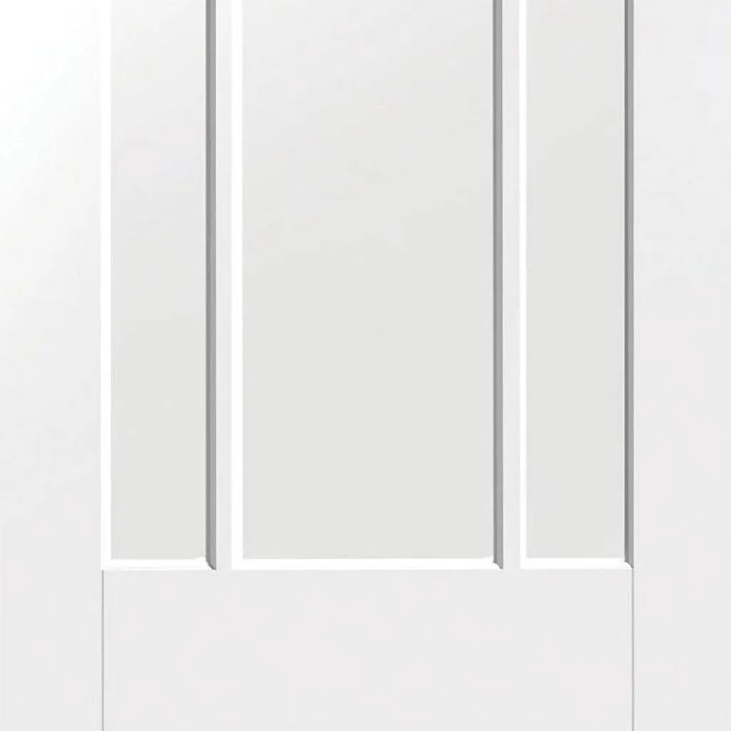 Bespoke Pass-Easi Worcester 3P - 3 Sliding Doors and Frame Kit - White Primed