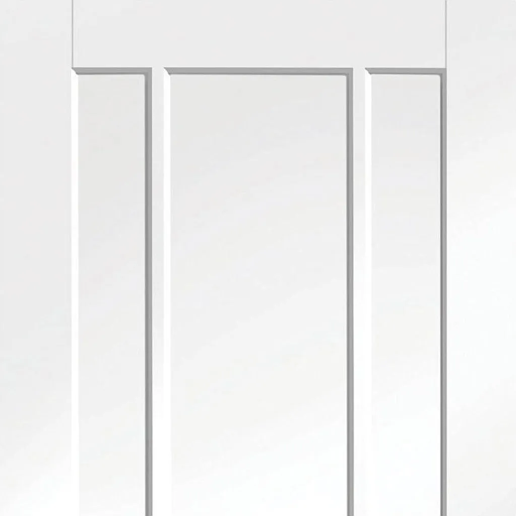 Bespoke Pass-Easi Worcester 3P - 3 Sliding Doors and Frame Kit - White Primed