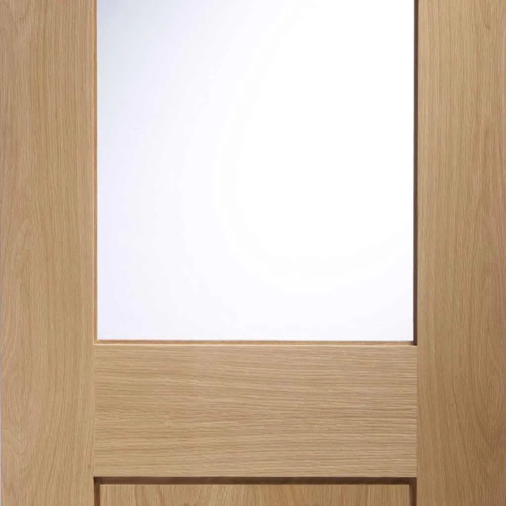 Bespoke Piacenza Oak 1 Panel Glazed 2 Door Maximal Wardrobe and Frame Kit - Groove Design