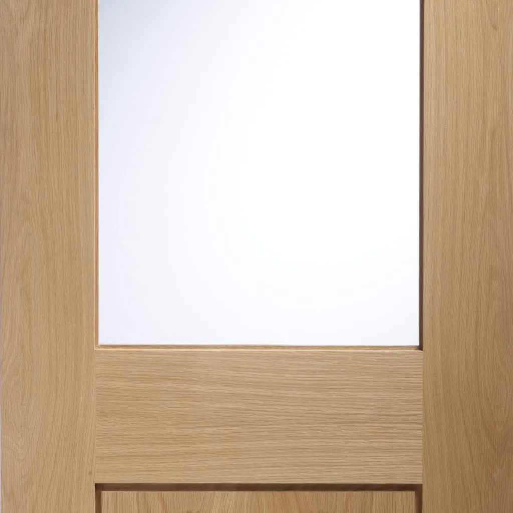 Bespoke Piacenza Oak 1P Glazed Single Pocket Door - Groove Design