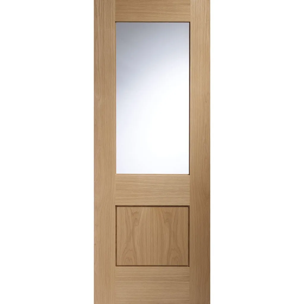 Bespoke Piacenza Oak 1P Glazed Single Pocket Door - Groove Design