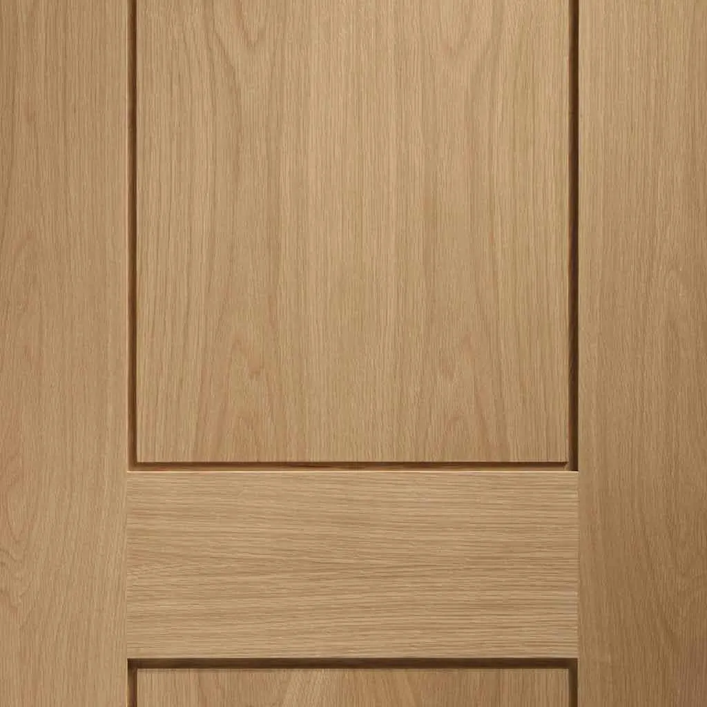 Bespoke Piacenza Oak 2 Panel Flush 4 Door Maximal Wardrobe and Frame Kit - Groove Design