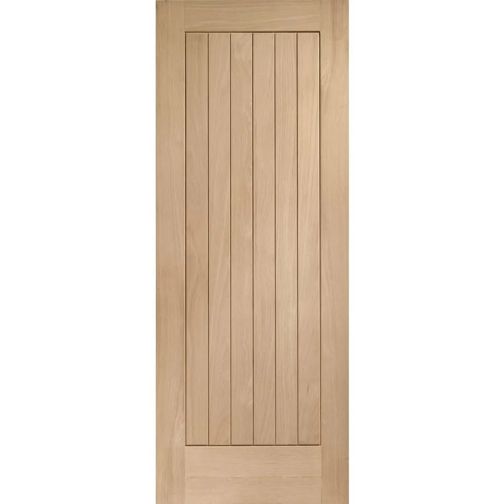 Bespoke Suffolk Oak Double Frameless Pocket Door - Vertical Lining - Prefinished