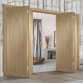 Bespoke Thrufold Pesaro Oak Flush Folding 2 2 Door