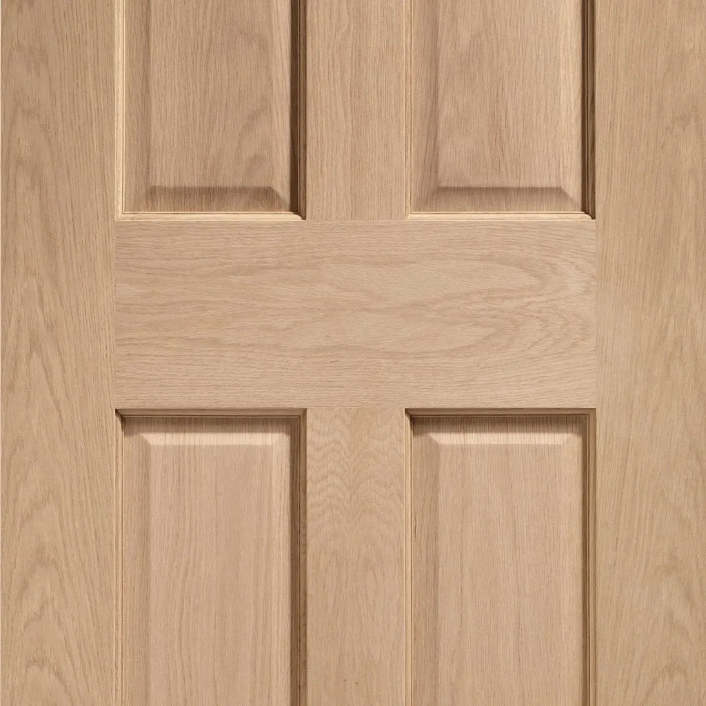 Bespoke Thrufold Victorian Oak 4 Panel Folding 3 1 Door - No Raised Mouldings