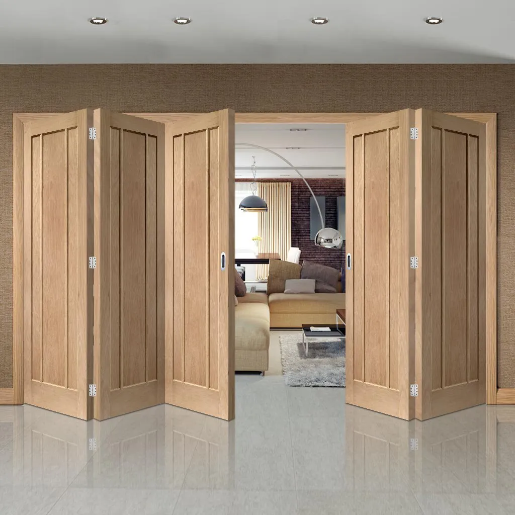 Bespoke Thrufold Worcester Oak 3 Panel Folding 3 2 Door