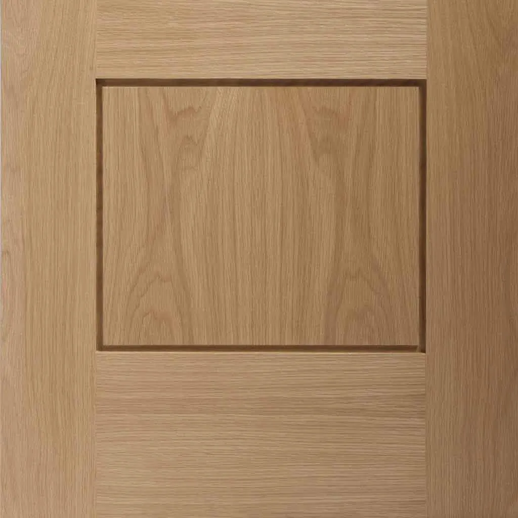 Bespoke Thruslide Surface Piacenza Oak 2 Panel Flush - Sliding Double Door and Track Kit - Groove Design