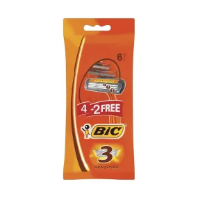 BIC 3 Sensitive Razor 4 Pack   2 Free