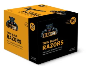 BLAKCAT Twin Blade Razor, 50 razors/box