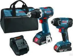 Bosch Cordless Impact Driver Compact Tough Driver Drill Combo Kit CLPK233-181L