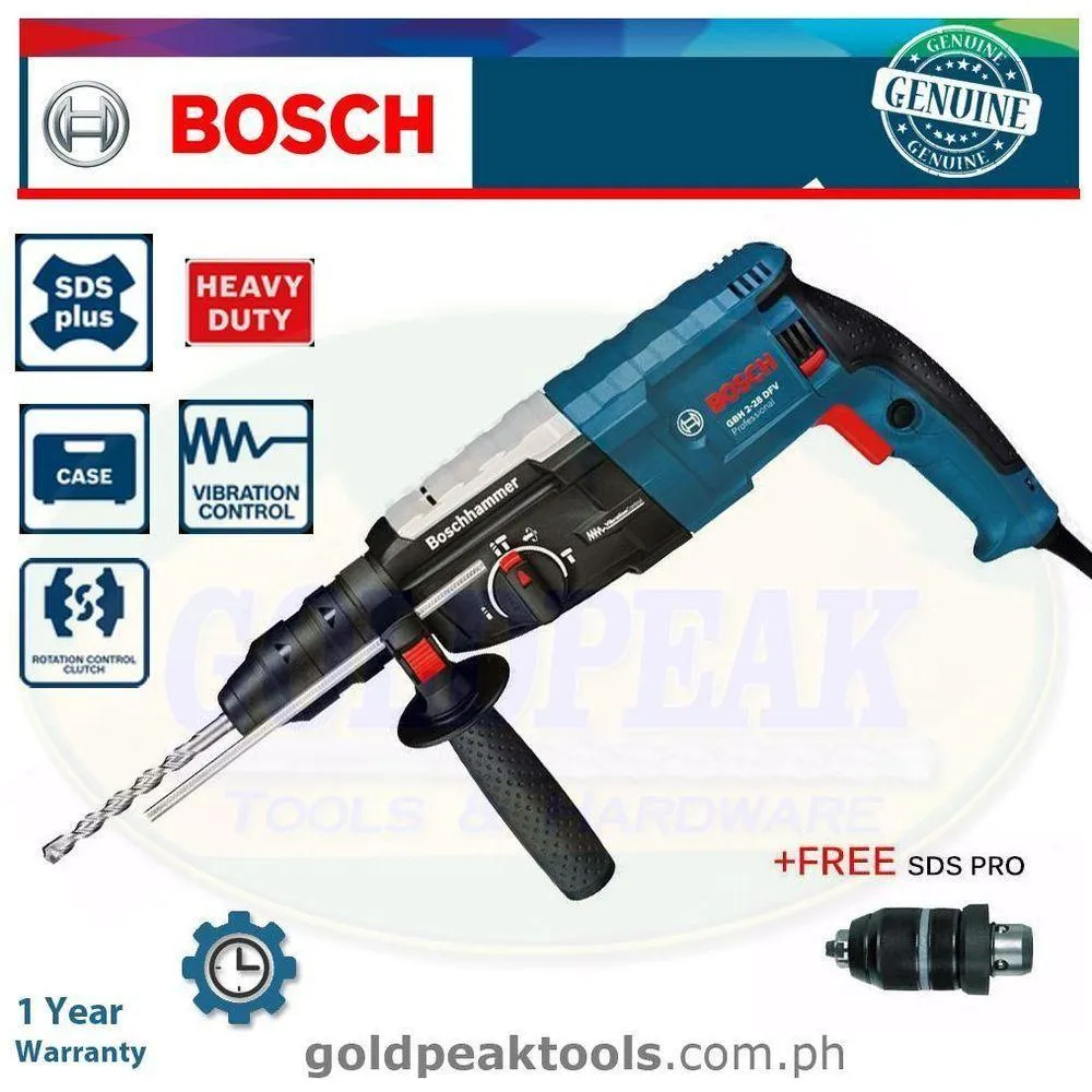 Bosch GBH 2-28 DFV 3-Modes Rotary Hammer 28mm 820W 3.2J