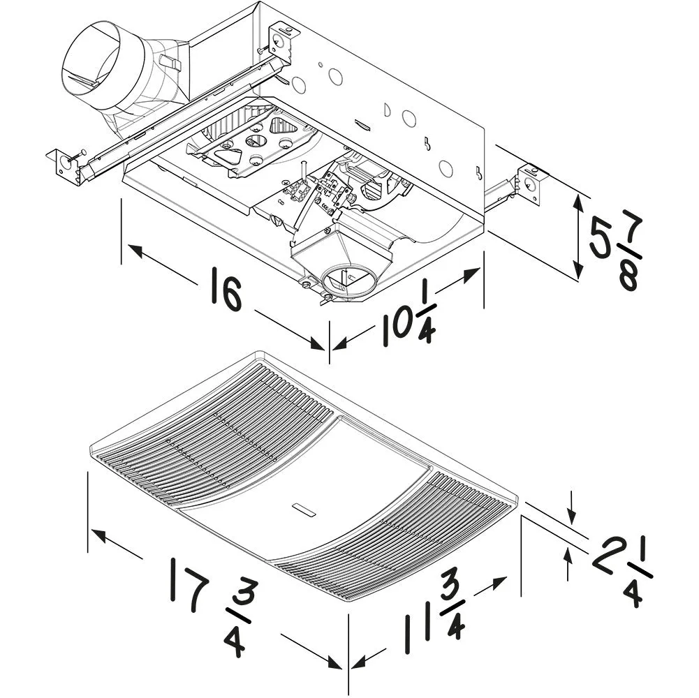 Broan BHF110 PowerHeat™ 110 CFM Heater Exhaust Fan