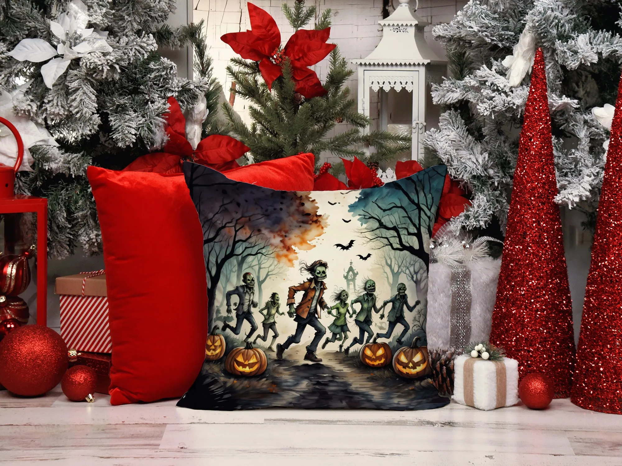 Caroline's Treasures: Zombies Spooky Halloween: Throw Pillow