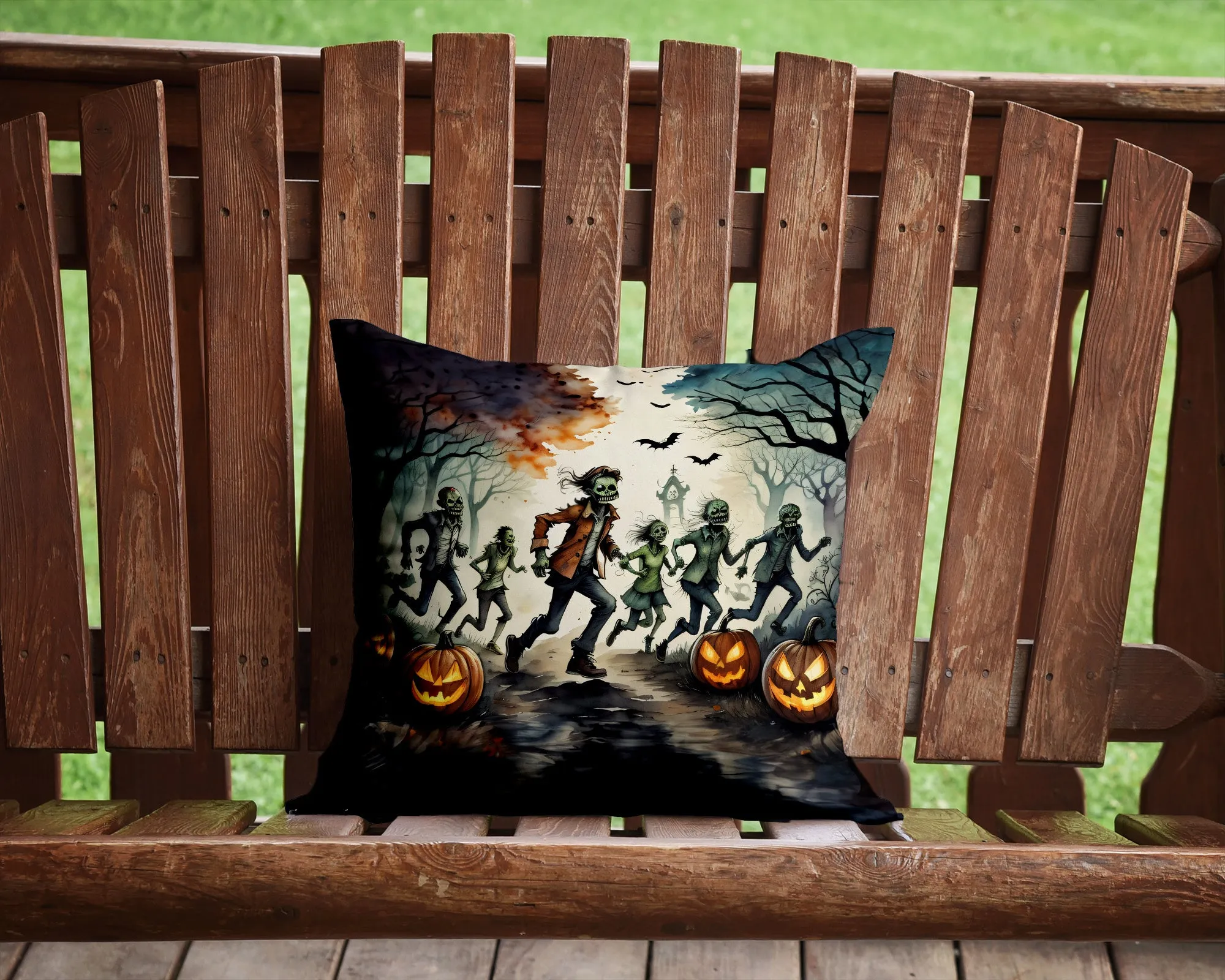 Caroline's Treasures: Zombies Spooky Halloween: Throw Pillow