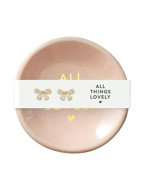 Ceramic Ring Dish & Earrings - All Things Lovely