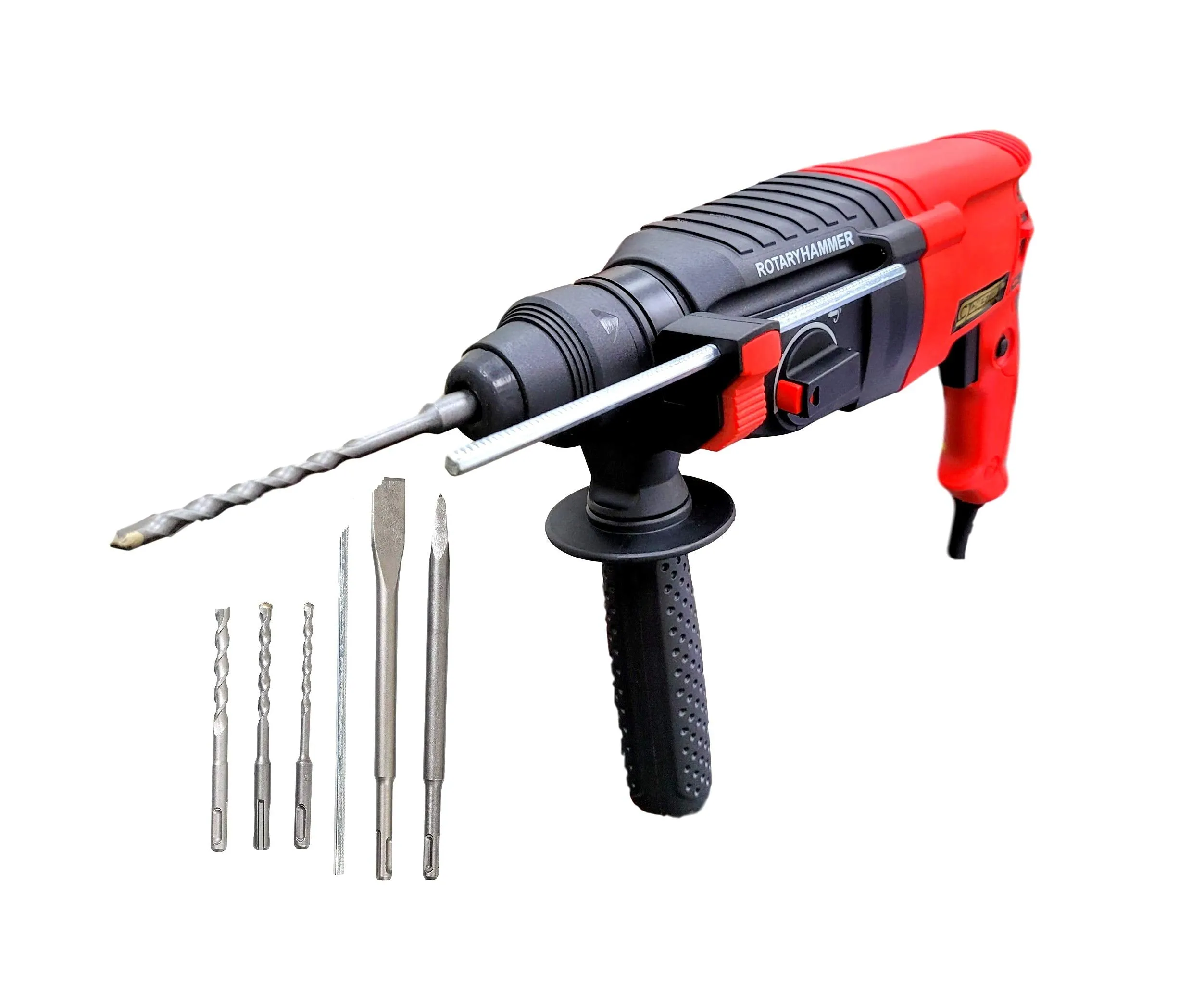 CHESTON 26 mm 850W 900RPM 3 Modes Rotary Hammer Drill Machine with 3-Piece Drill Bit and 2 Chisel