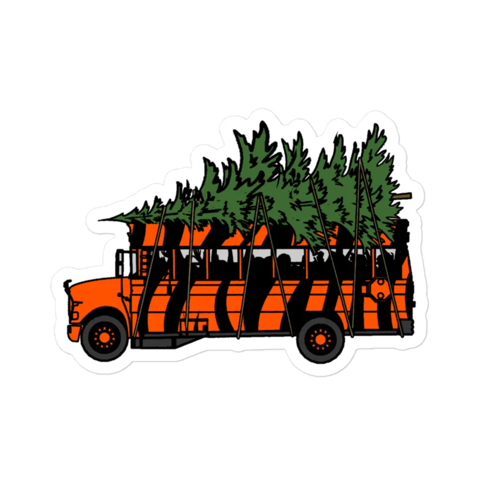 Christmas Cincy Football Bus Sticker