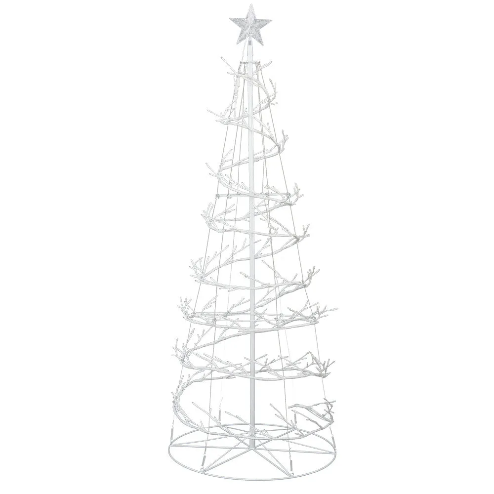 Christmas Tree 1.8M 320 LED Xmas Cold White Lights Optic Fibre