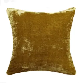 Citrine Gold Silk Pillow Cover / Silk Velvet Yellow Pillow Cover / Solid Velvet pillow case / Gold Velvet Pillow