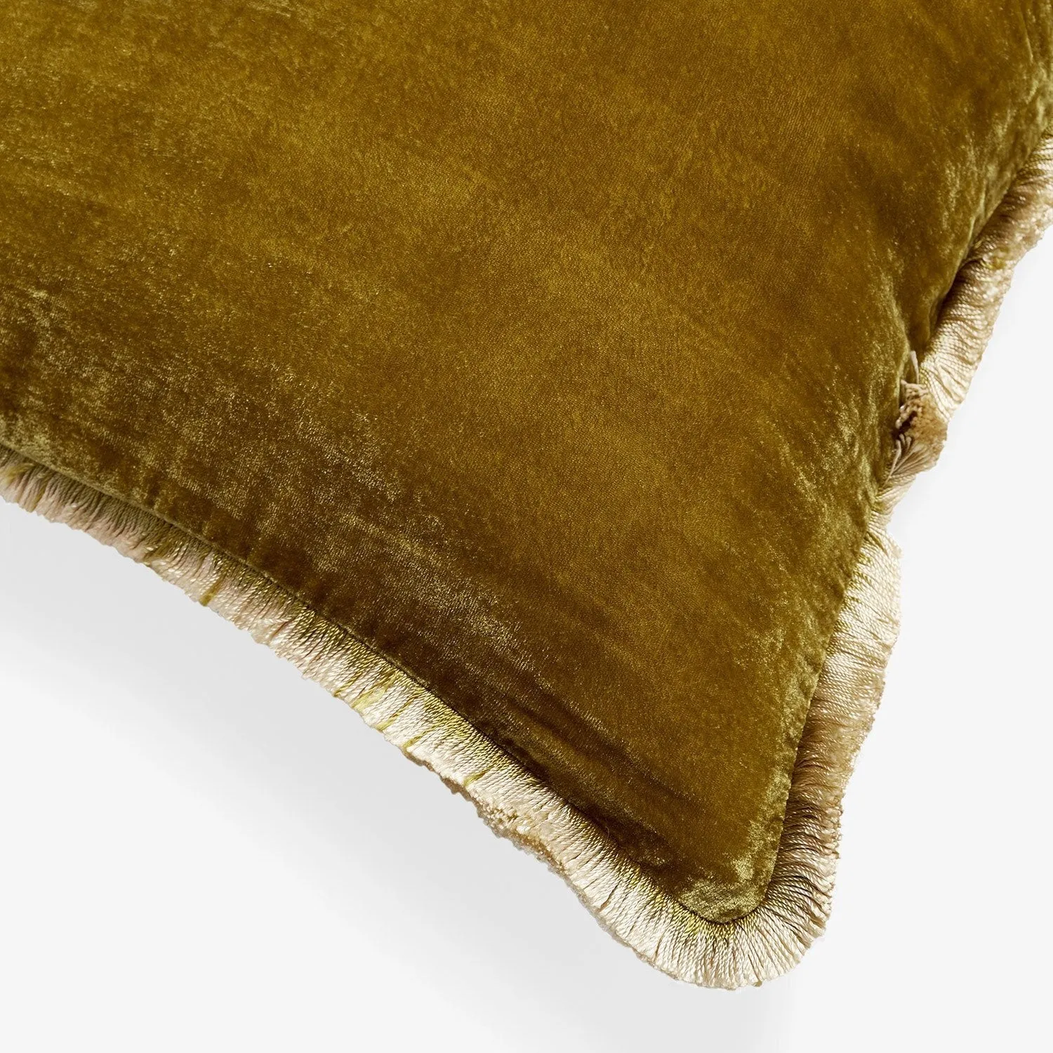 Citrine Gold Silk Pillow Cover / Silk Velvet Yellow Pillow Cover / Solid Velvet pillow case / Gold Velvet Pillow