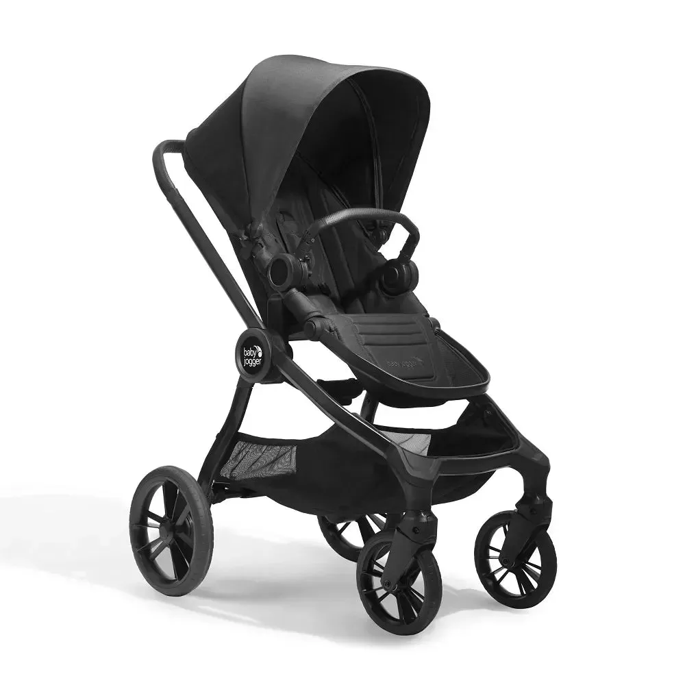 City Sights Single Stroller with Pram - Rich Black