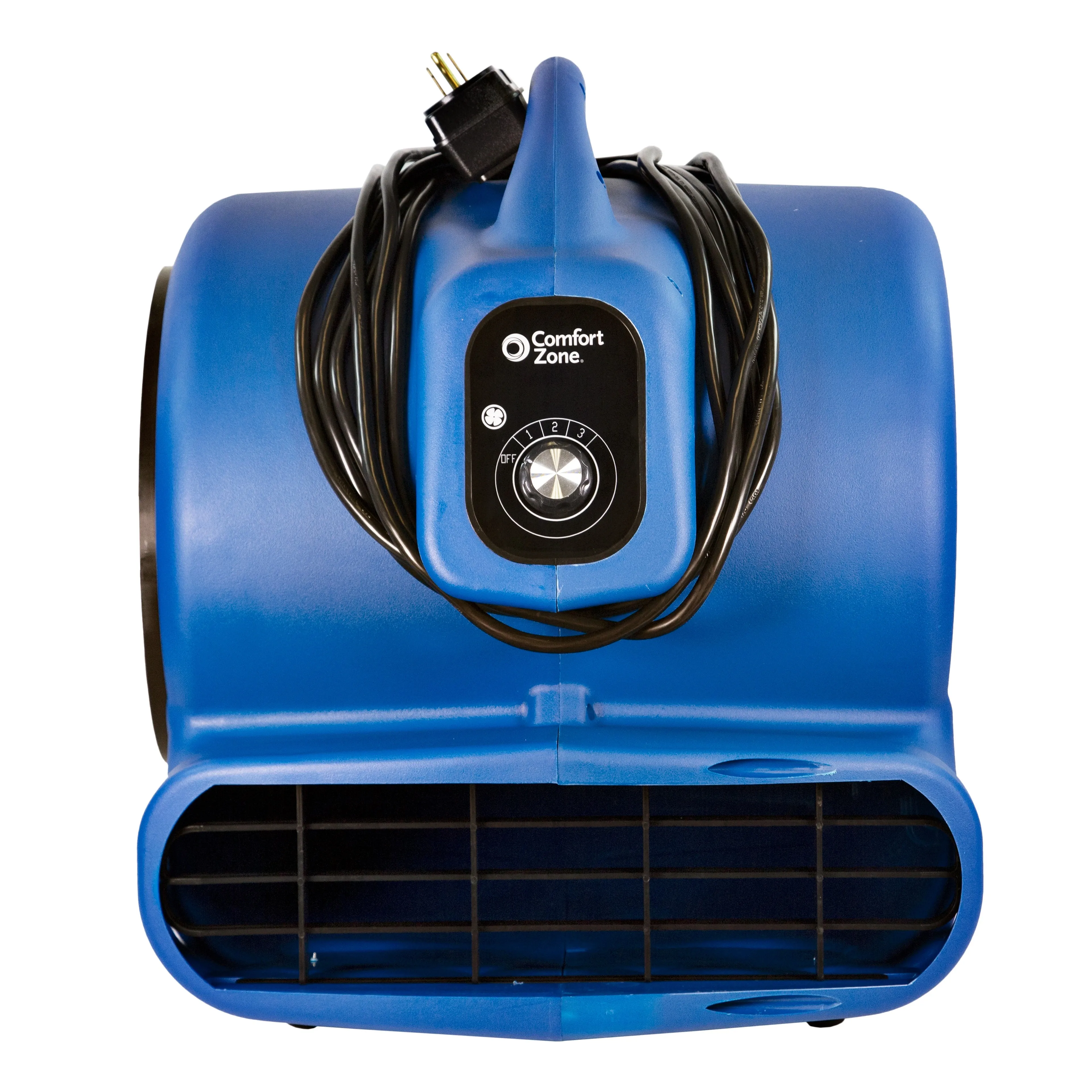 Comfort Zone 1/3HP 3-Speed Air Mover Carpet Dryer with GFCI Plug in Blue