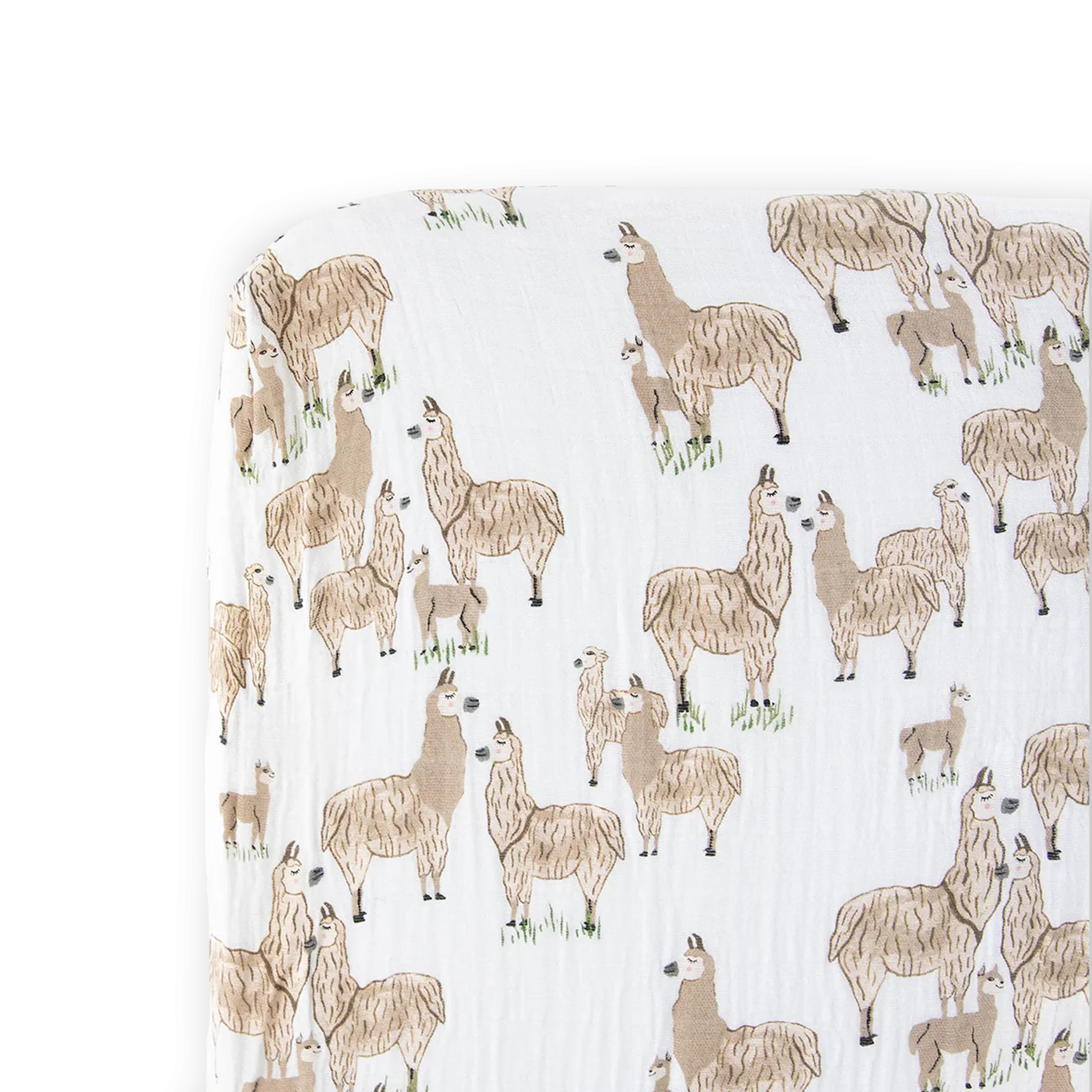 Cotton Muslin Crib Sheet - Llama Llama