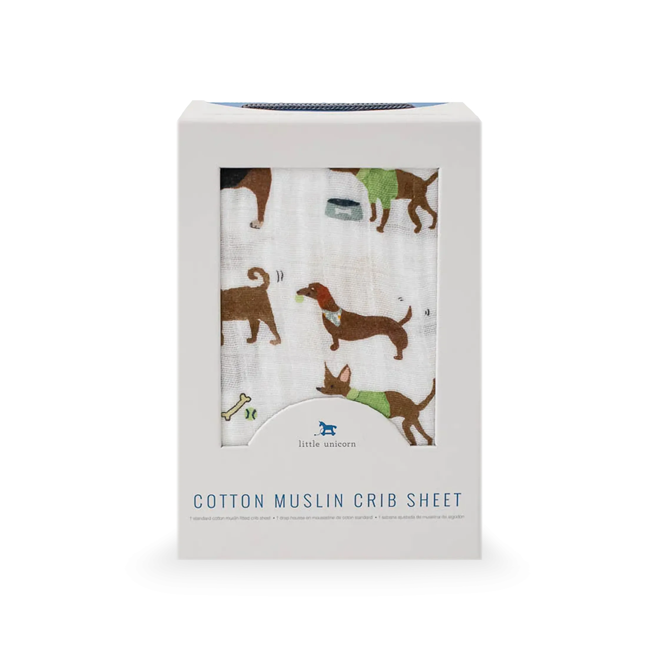 Cotton Muslin Crib Sheet - Woof