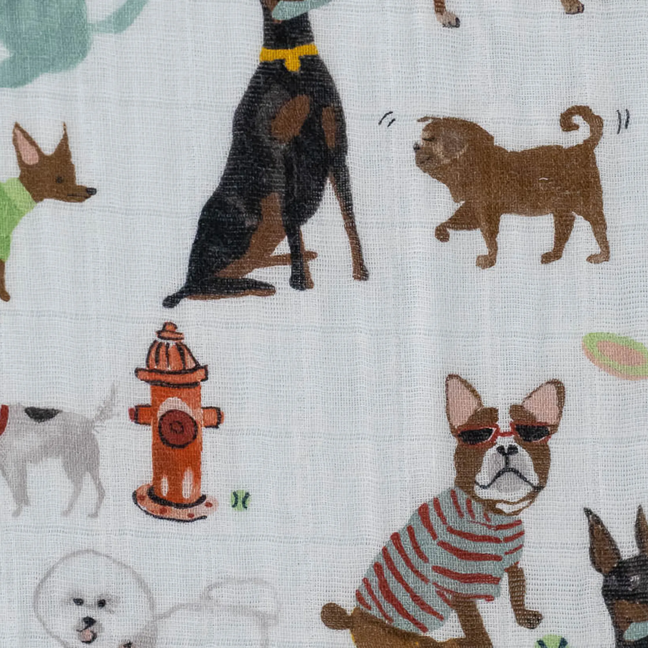 Cotton Muslin Crib Sheet - Woof