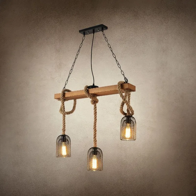 Countryside Mesh Pendant Lamp with Rope Cord