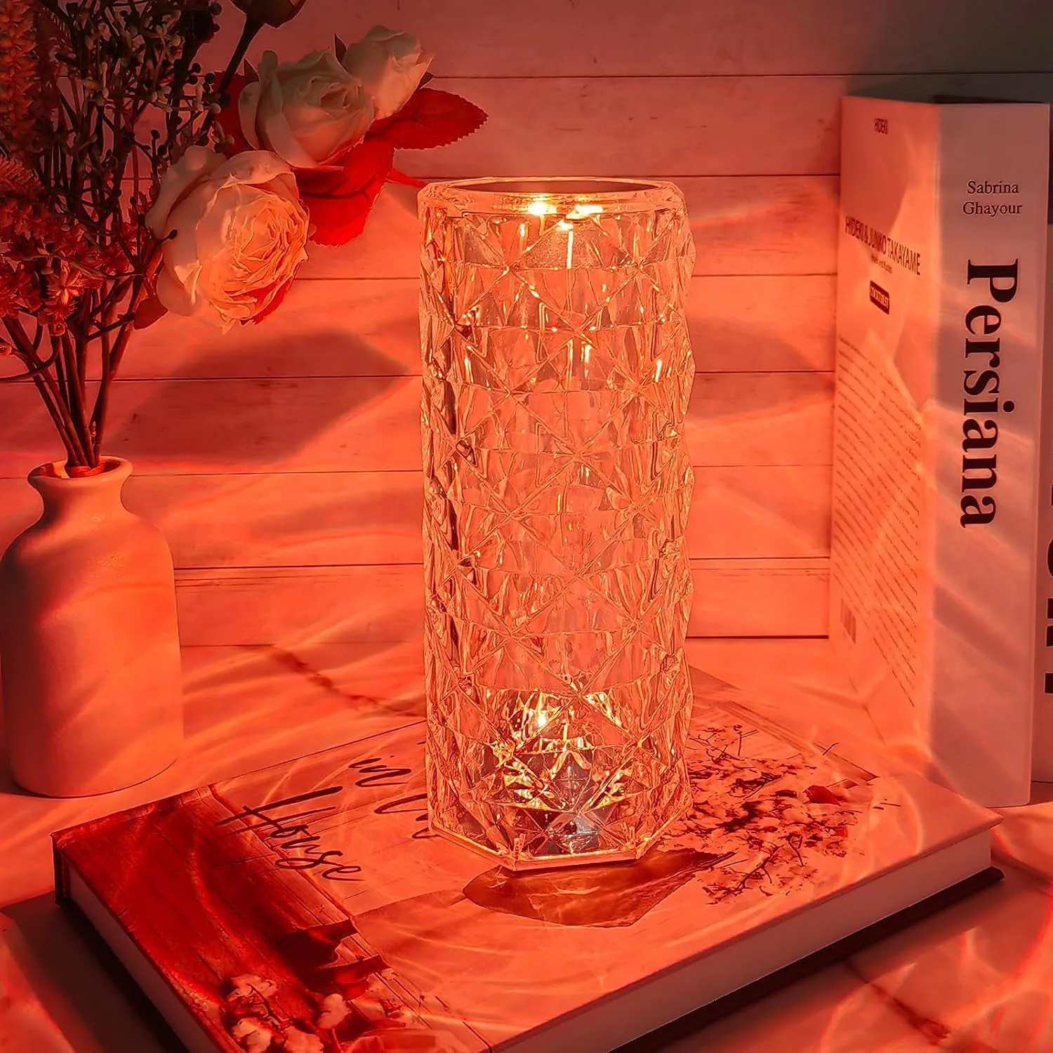 Crystal Table Lamp with Touch and Remote Control