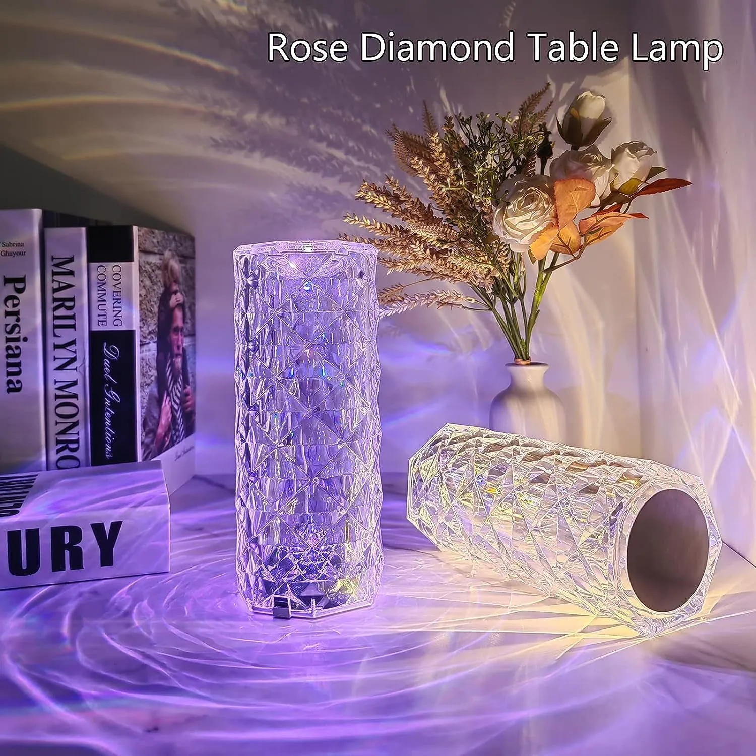 Crystal Table Lamp with Touch and Remote Control