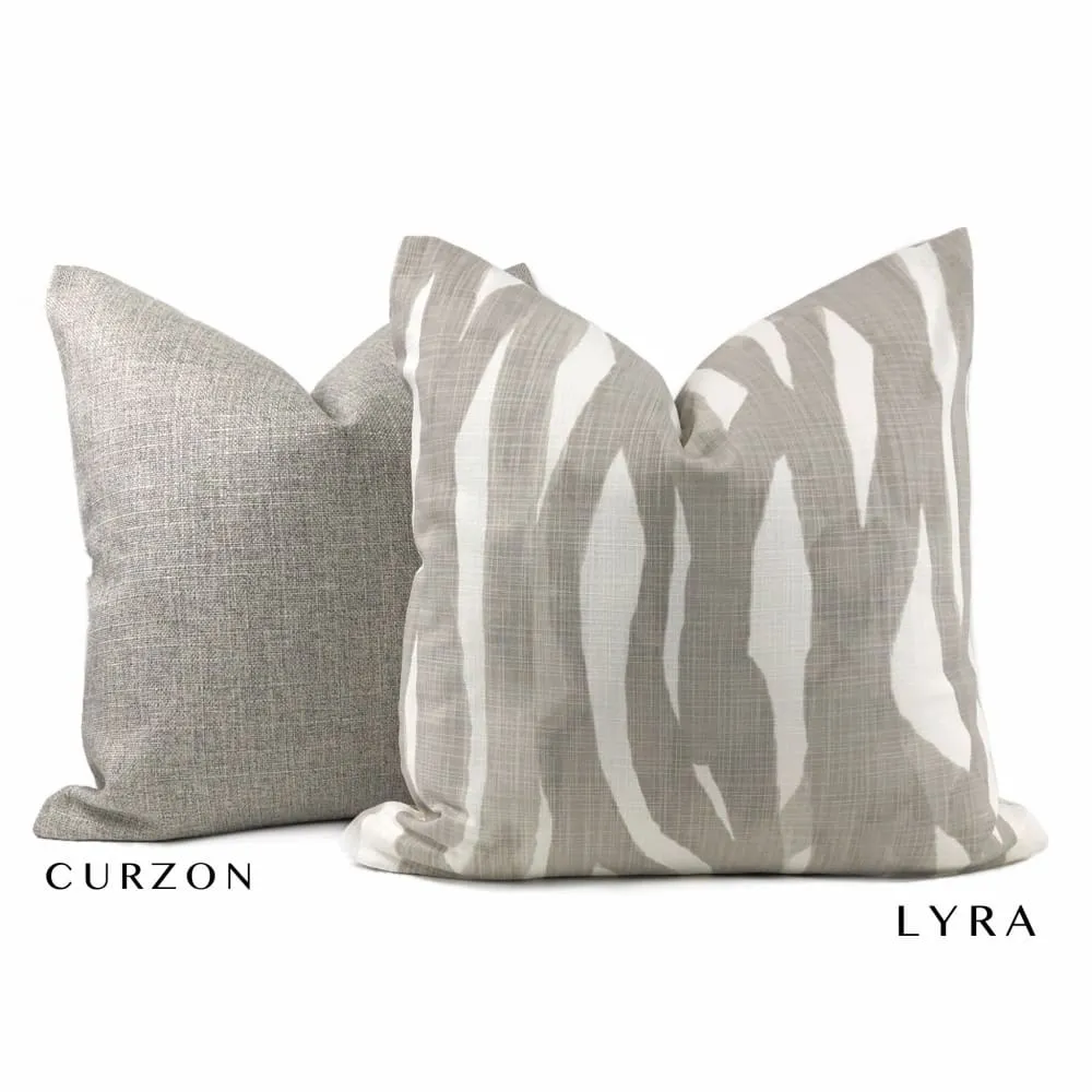 Curzon Light Gray Heather Basketweave Pillow Cover