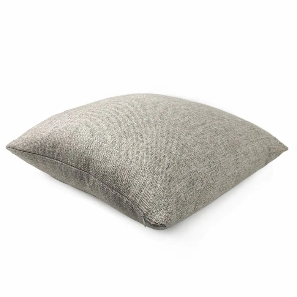 Curzon Light Gray Heather Basketweave Pillow Cover