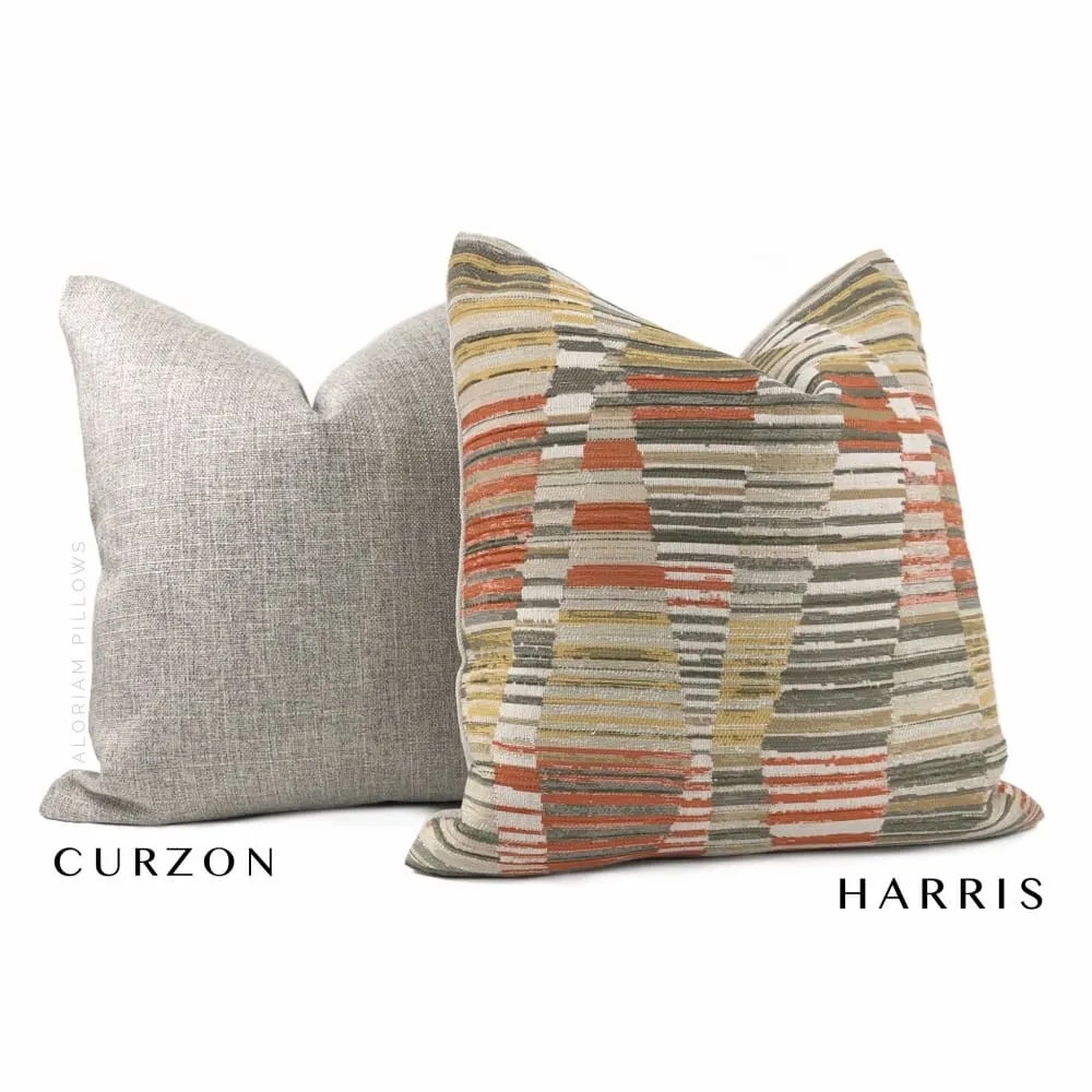 Curzon Light Gray Heather Basketweave Pillow Cover