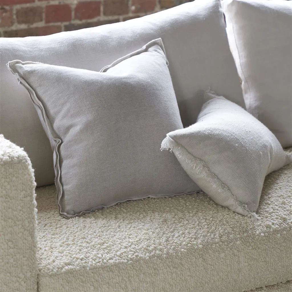 Designers Guild Brera Lino Alabaster & White Decorative Pillow