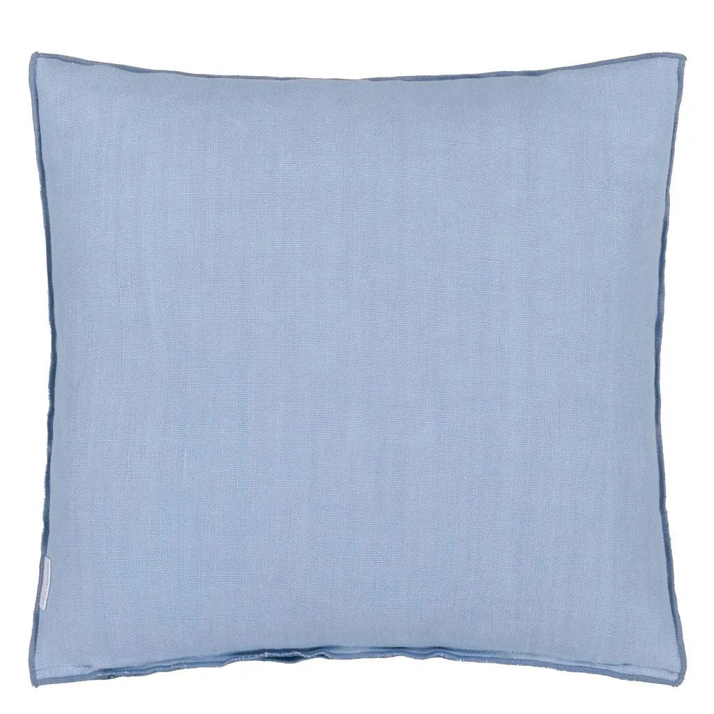 Designers Guild Brera Lino Cornflower & Lapis Linen Decorative Pillow