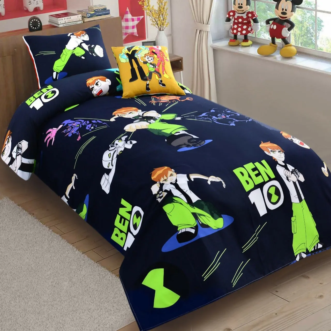 Digital Printed Junior Single Bed Sheet-Ben10