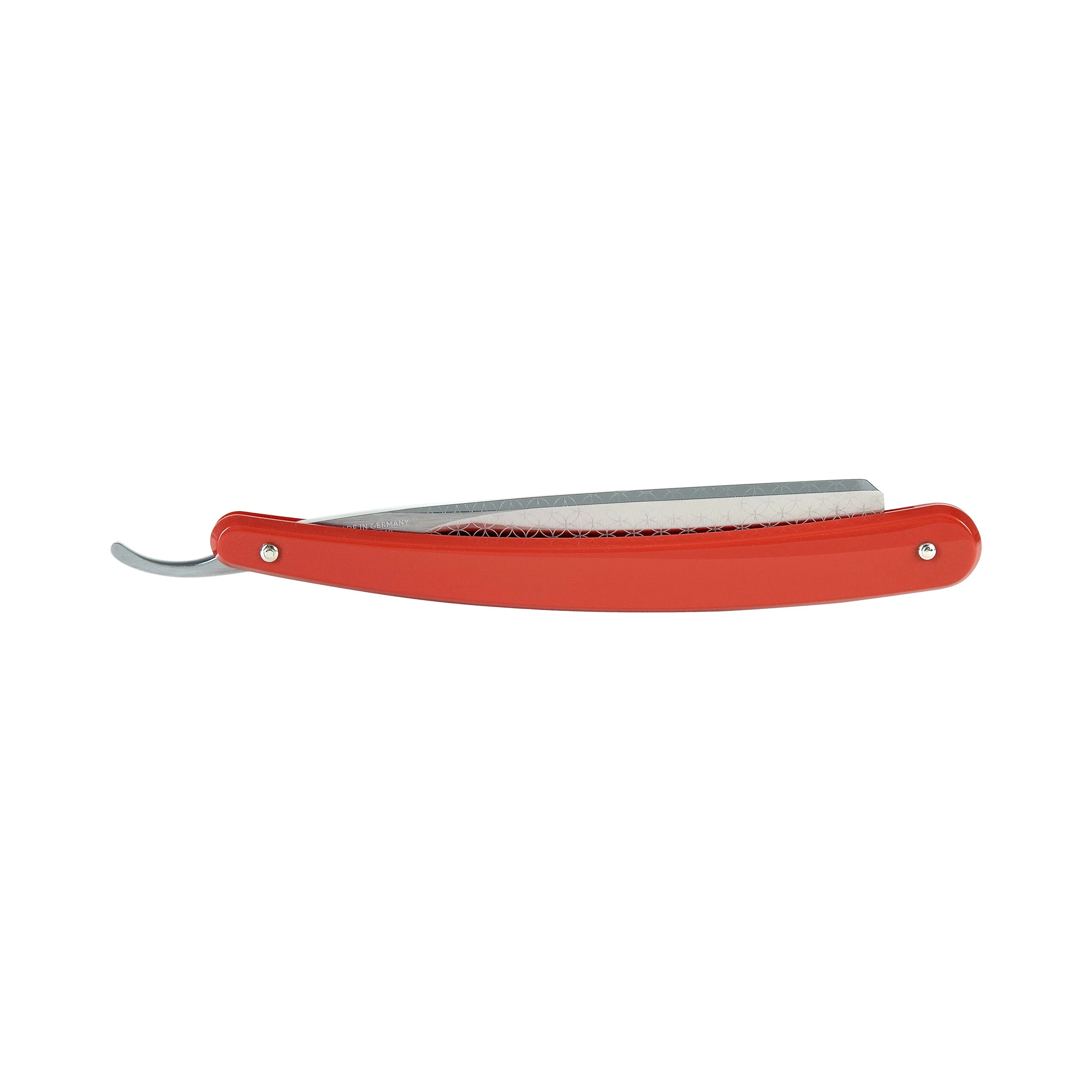 Dovo - Runde Sache Straight Razor, Red Handle, Square Point, 5/8"