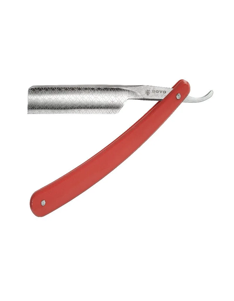 Dovo - Runde Sache Straight Razor, Red Handle, Square Point, 5/8"