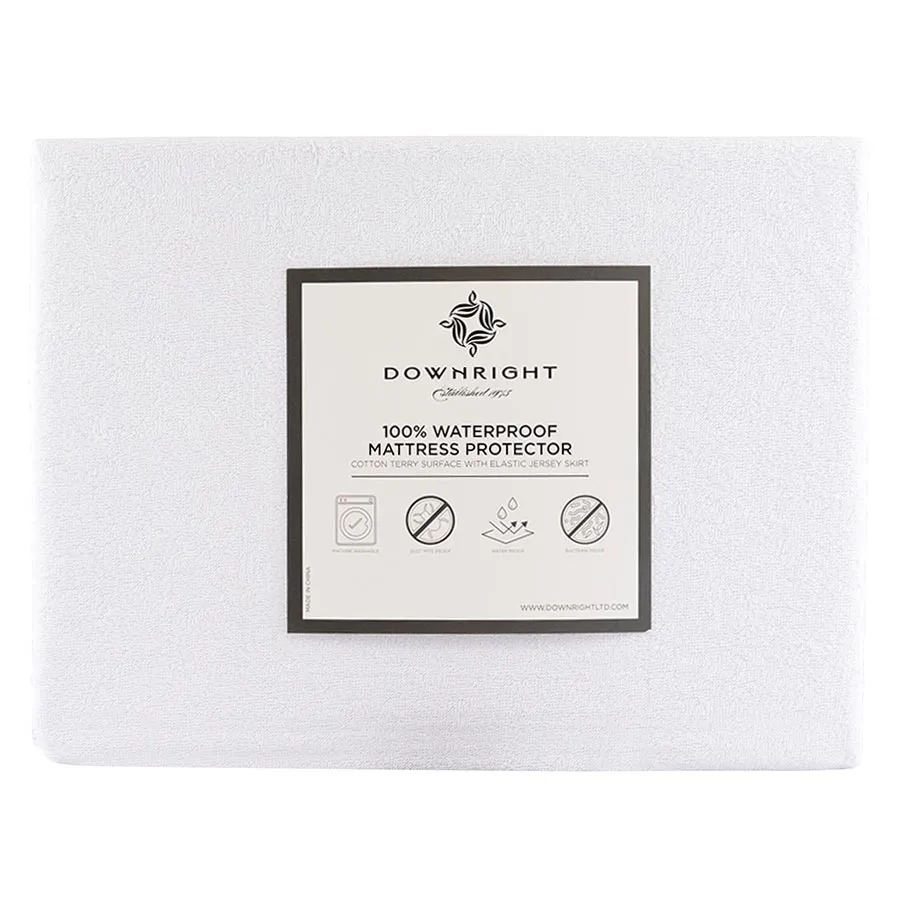 DownRight Terry Waterproof Crib Mattress Pad